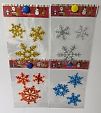 Наклейка Снежинка силикон. 6188-15 (12/600)