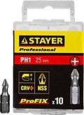Набор: Биты 10шт PH1 25 мм Professional STAYER ProFix